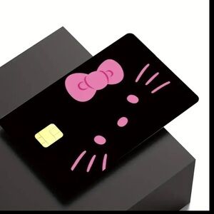 Sanrio Black Bow Credit Card Self-Adhesive Hello Kitty Vinyl Frosted Decal